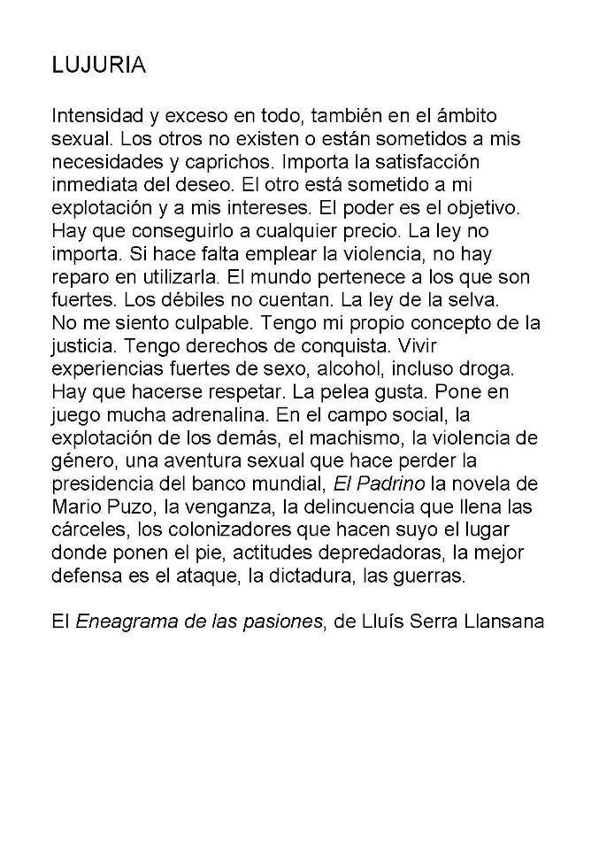 8 - Lujuria